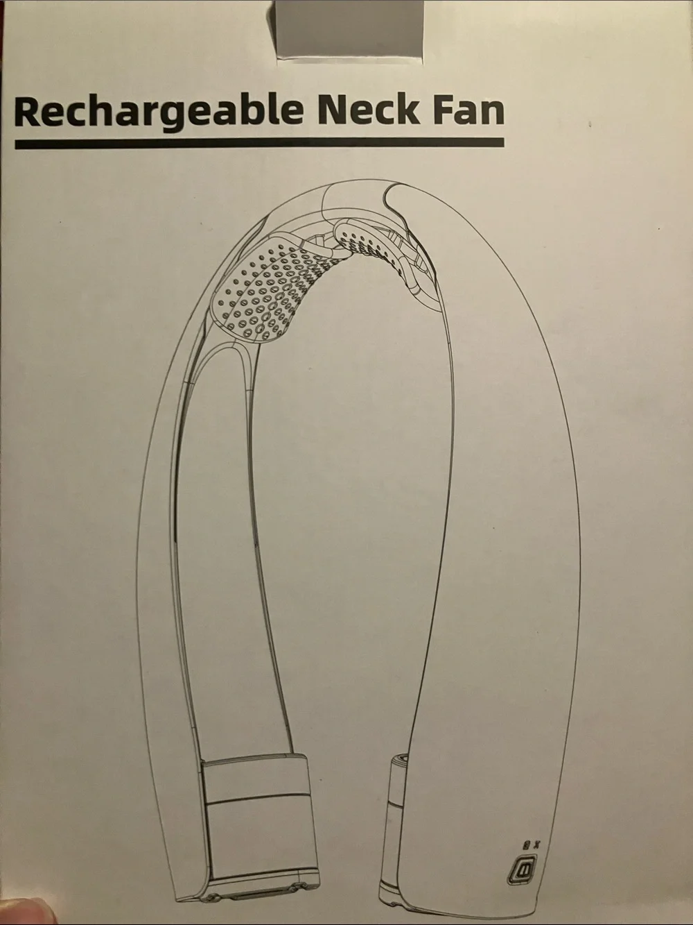 Rechargeable Neck Fan in Light Blue